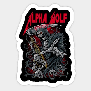 ALPHA WOLF MERCH VTG Sticker